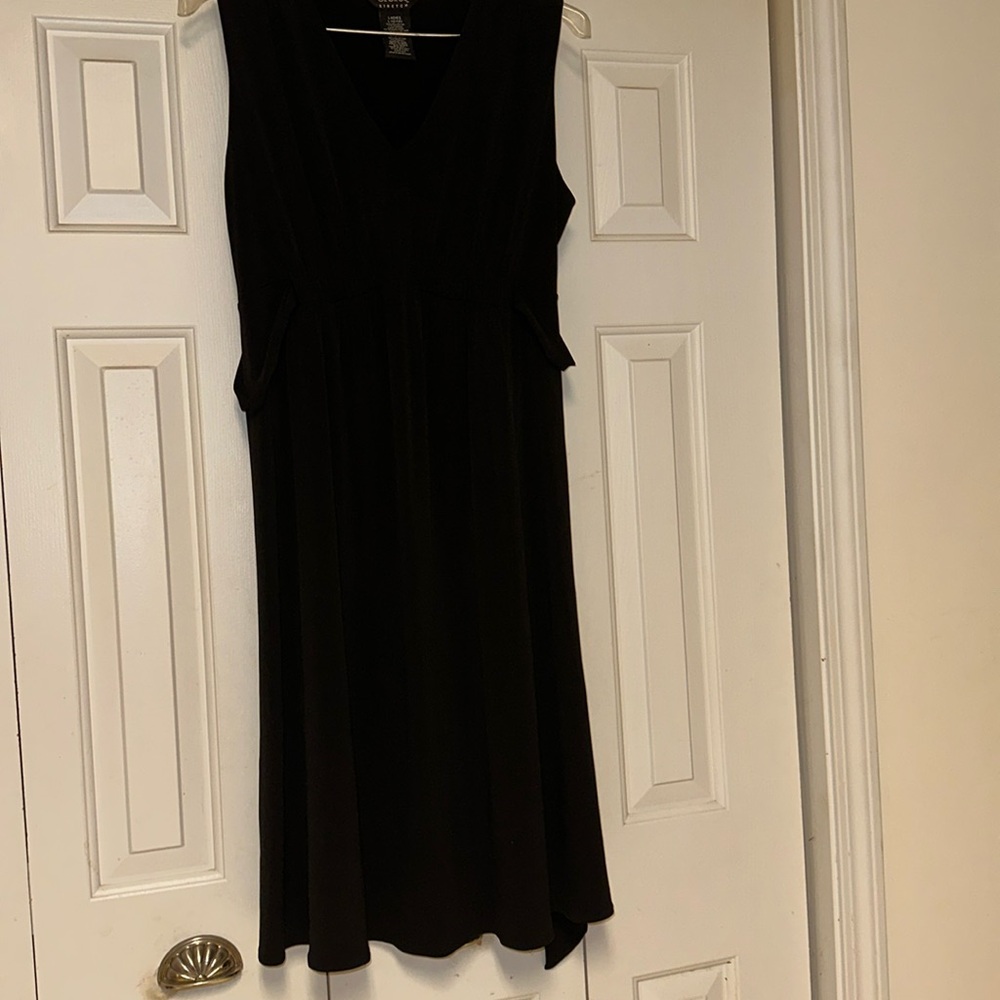 George stretch ladies black dress size large  (12/14)